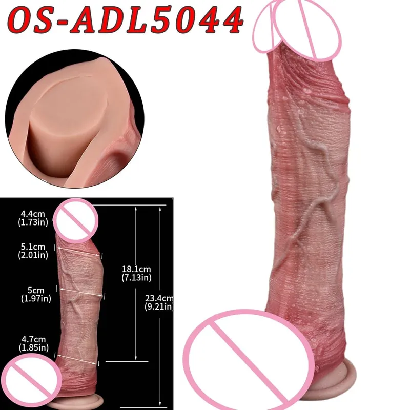 47cm Makatotohanang Mahabang Dildos Double Head Anal Vaginal Stimulator Sex Toy na May Sucker Para sa Lesbian Couples Gay Men Adult Tools — image 19