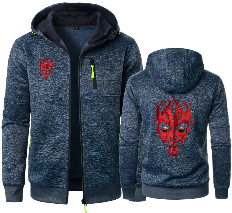 Moletom com capuz masculino do filme DarthES MaulED Skull Starwar-Stars Warly Jacquard com capuz de lã masculino pulôver — image 2