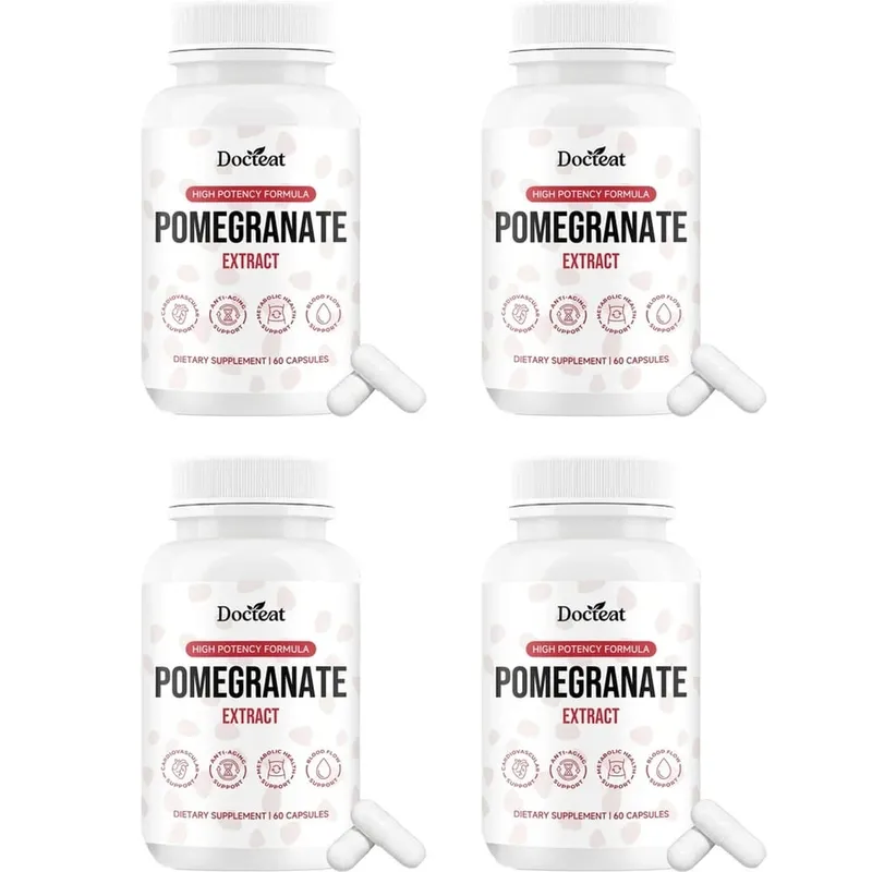 Docteat Pomegranate Fruit Extract Capsules Ellagitannin Antioxidant Defense Immune Support and Oxidative Balance 60 Capsules