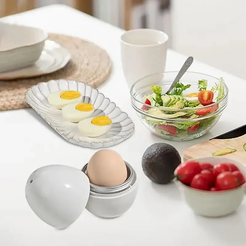 Microwave Egg Poacher Microwave Boiled Egg Maker Αξεσουάρ Μαγειρικής Αξεσουάρ Μαγειρικής Γρήγορης κουζίνας αυγών Ατμιστής αυγών για σκληρά μαλακά αυγά — image 2
