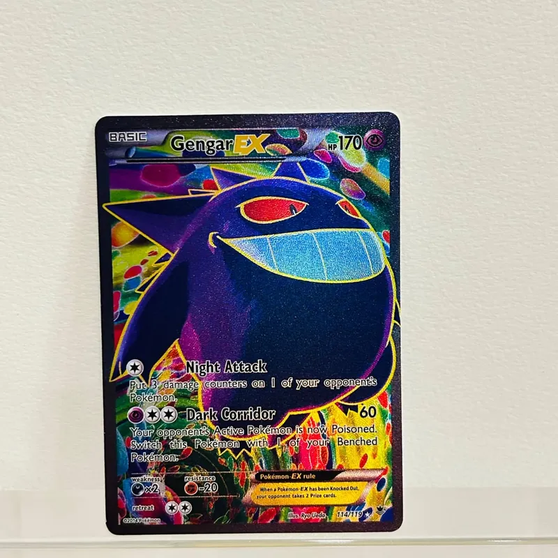 Lucario EX 107/111 English Card Holographic Foil Texture DIY Premium Anime Collection Card — image 6