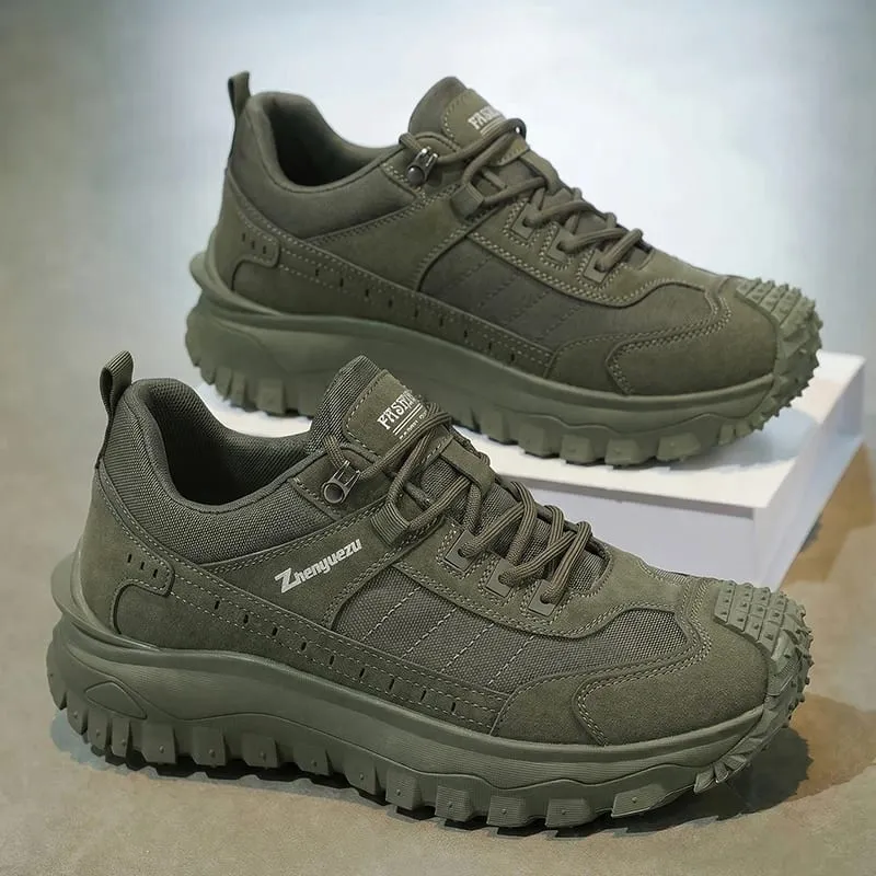 Autumn New High-Top Plus Size Casual Sports Shoes Outdoor Hiking Boots Comfortable Thick Sole Lightweight Casual Walking Shoes Suitable for All-Season Daily Outdoor Activities Walking And Travel Mountaineering Camping Gear — image 6