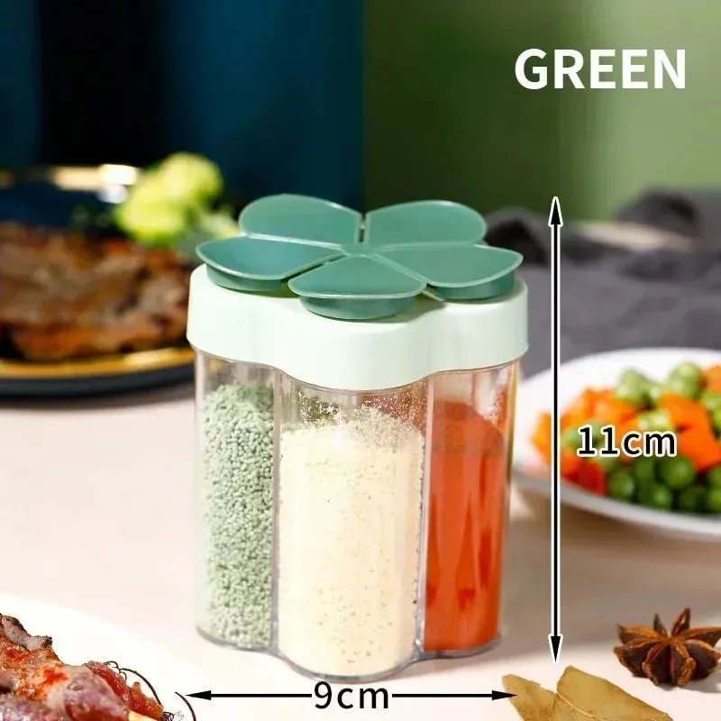 1 pçs tempero jar recipiente de plástico garrafa tempero organizador tempero acampamento ao ar livre seasonins recipientes cozinha gadget conjuntos — image 13