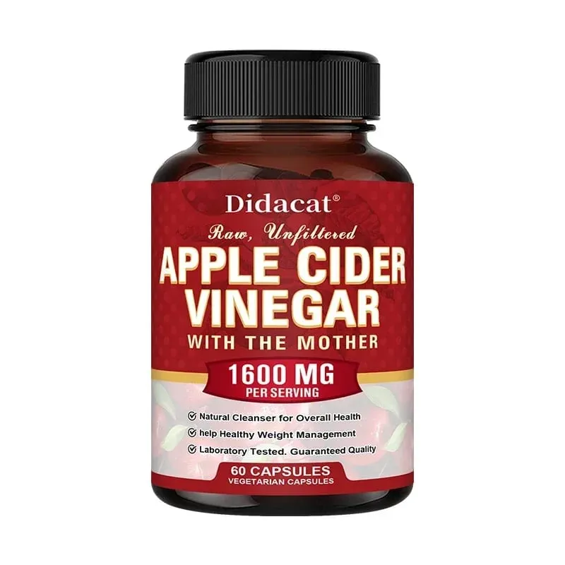Apple Cider Vinegar Capsules Detoxify Relieve Bloating and Constipation Help Weight Management Promote Digestive Health — image 8