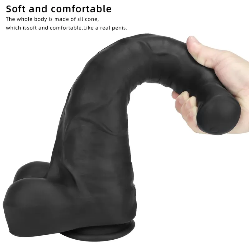 Super Large Horse Dildo 38,5 cm med sugkopp Mjuk hudkänsla Enorm penis Tjock fallus Analplugg Big Dick Sexleksaker för kvinnor — image 4