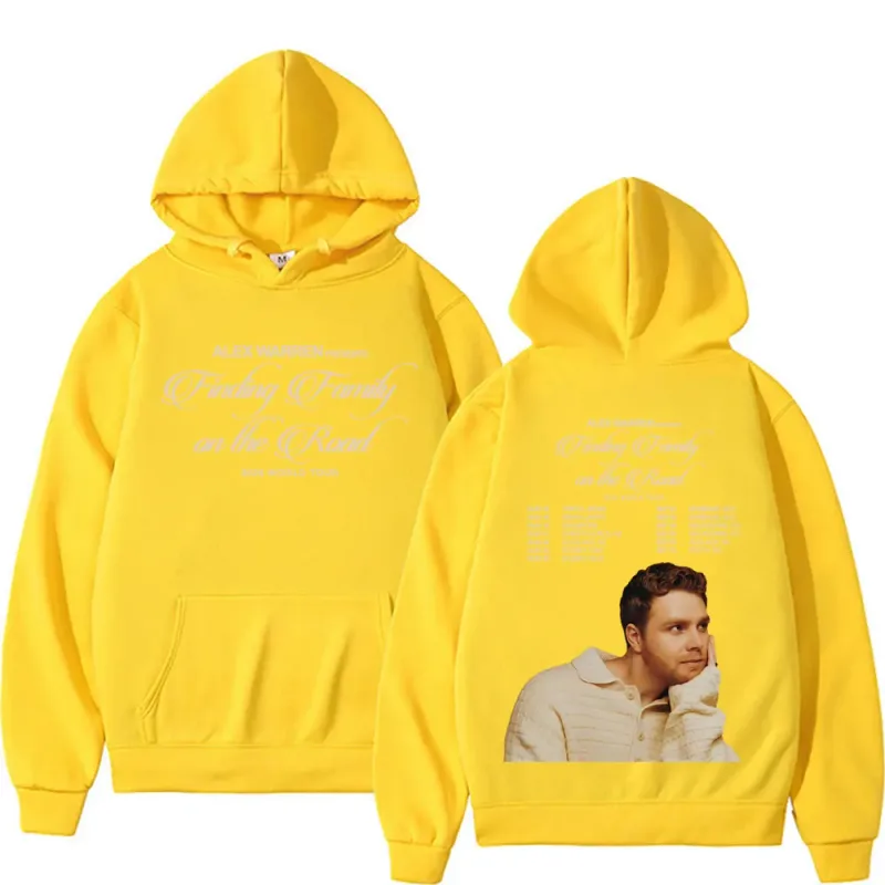 Alex Warren Finding Family on The Road 2026 World Tour Hoodies Sweatshirts Men Women Fashion High Quality Retro Oversized Hoodie — image 10