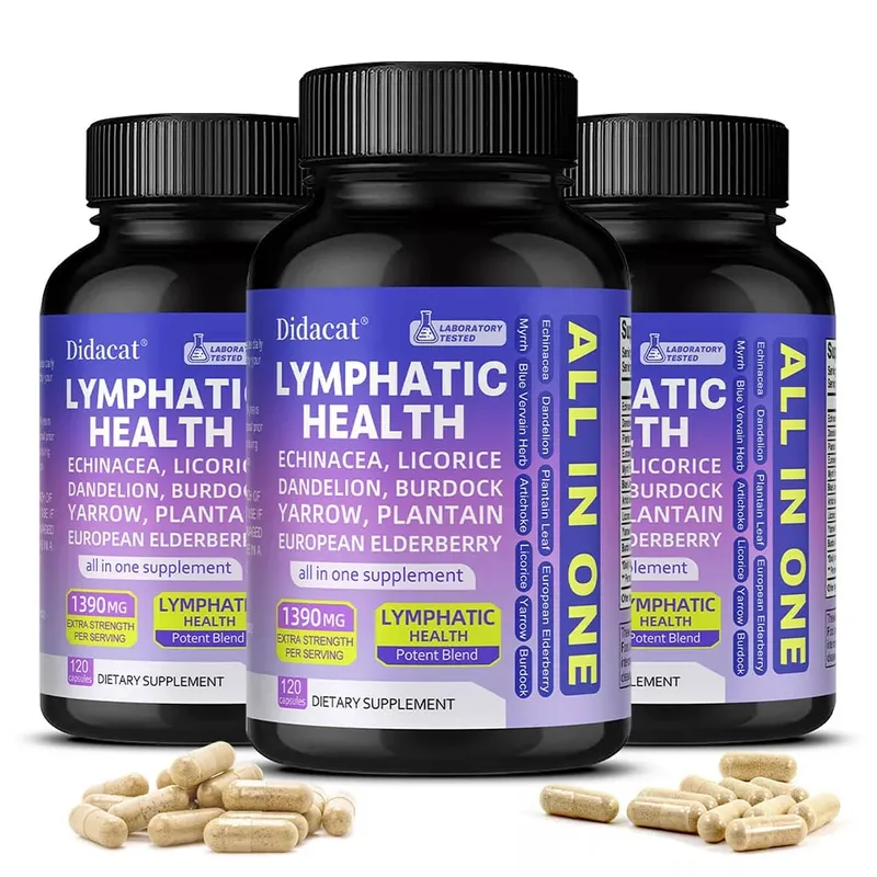 Natural Lymphatic Health Capsules Detox Cleanse Reduce Puffiness Water Retention Support Thyroid Health & Immune Defense — image 8