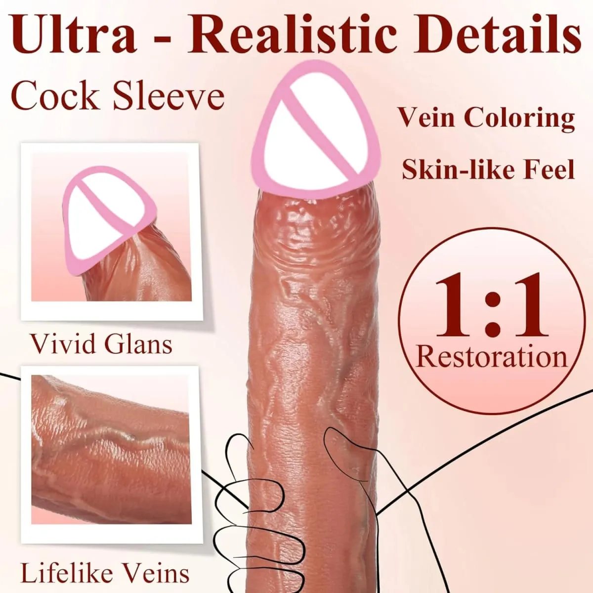 Preservativo realista de pênis de 8 polegadas, brinquedos sexuais para homens, preservativo de silicone reutilizável, extensor de pênis, casais masculinos, brinquedos adultos — image 2