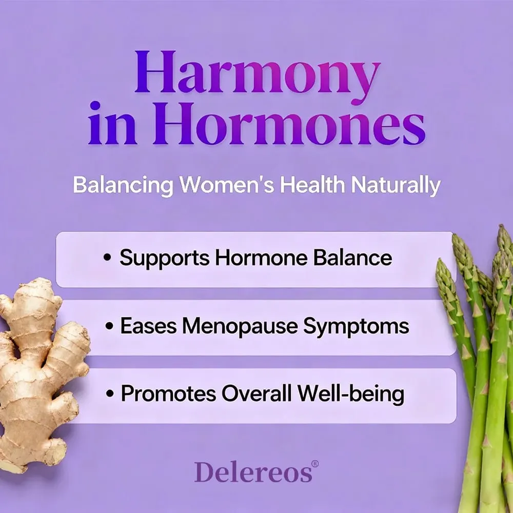 1000mg Hormone Support - Menopause Supplements for Women - Supports Natural Hormonal Balanc Monthly Comfort and Wellness