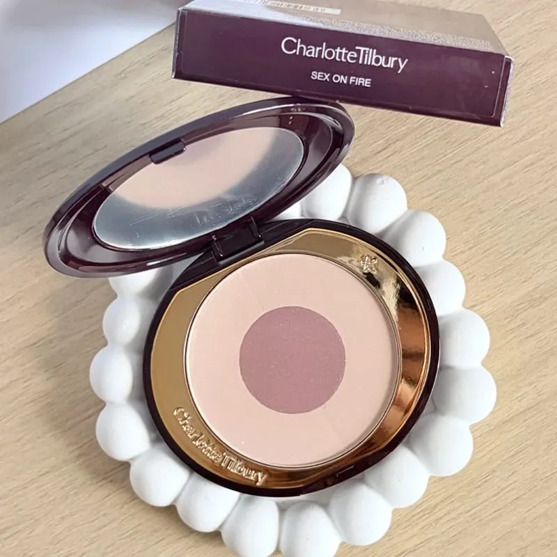 Charlotte Tilbury PILLOW TALK Série Coração Macio Cor Dupla Pó Blush Placa de Cores Código de Cores Quentes Primeiro Amor Sexo em Fogo