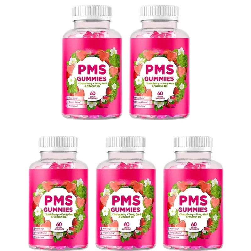 PMS Support Gummies with Chasteberry Vitex Dong Quai Vitamin B6 & Lemon Balm for Women's Monthly Wellness & Mood 60 Gummies — image 11