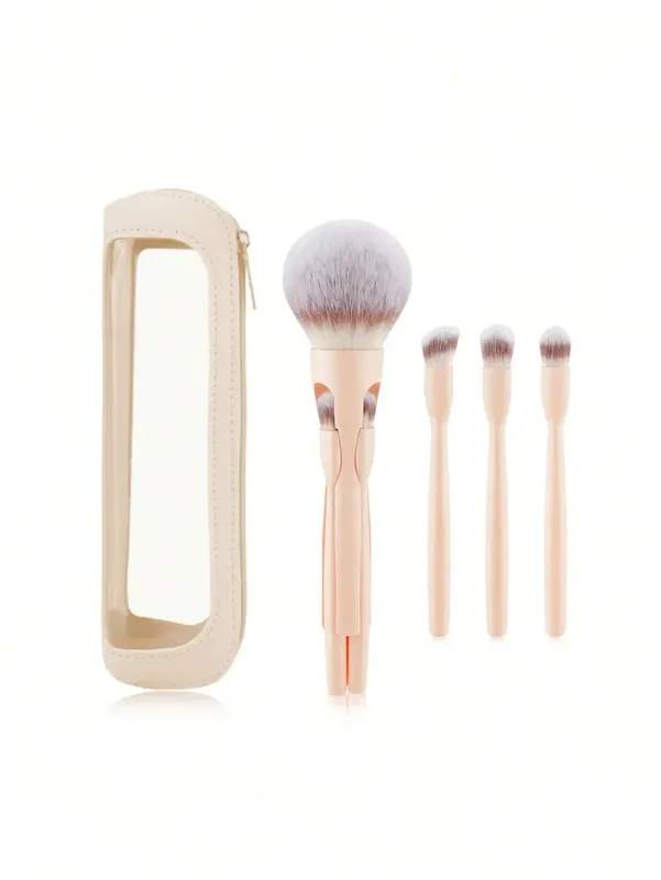 4-Piece Makeup Brush Set Featuring Professional-Grade Brushes Made from High-Quality Synthetic Fibers for a Luxurious Feel. — image 12