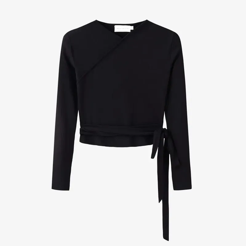 AS 2024 kvinnliga kläder höga Stretchribbar med stängda omslagstoppar + Matt satin klänning Maxi matchande set (levereras inom 1 dag) — image 8