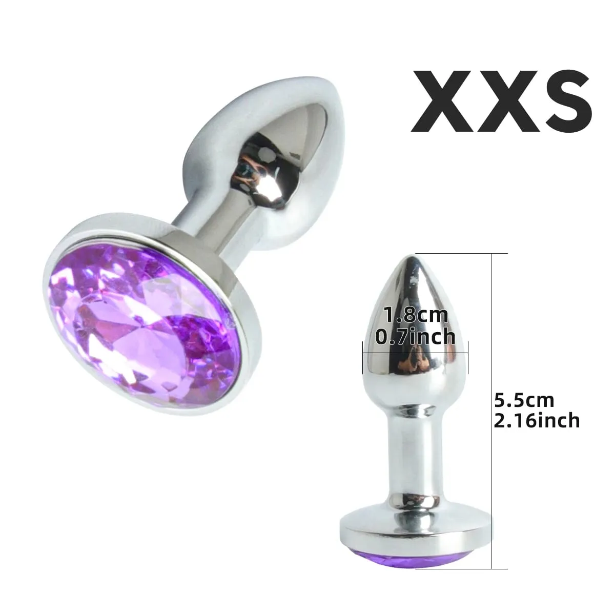 Mini tapón Anal de Metal XXS, dilatador Anal pequeño para adultos, hombres y mujeres, tapón Anal con cristal redondo, masturbación femenina, Juguetes sexuales anales