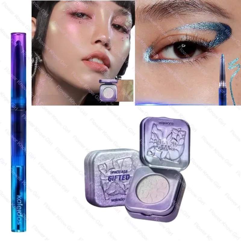 Kaleidos Chameleon Face Eye Makeup Set Gel Eyeliner Pensil Chameleon Eyeshadow Highlighter Chrome Glitter Diamond Powder — image 8