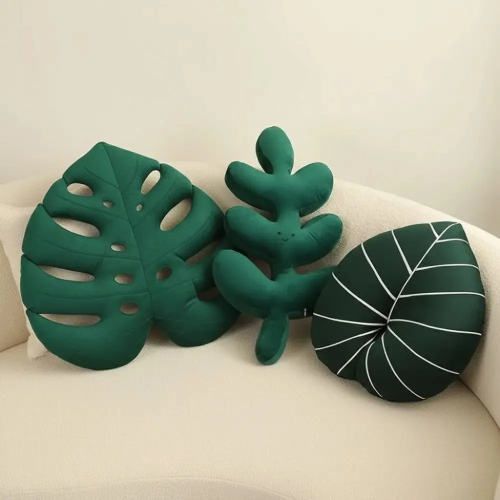 New Cartoon Creative Leaf Back Cushion Home Indoor Decor Adult Pillow Cushion Green Plant Leaf Leaf Cushions — image 5