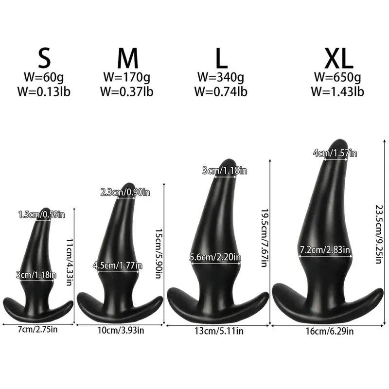 3 Different Sizes Anal Plug Soft Silicone Anal Butt Plug Stimulator Adult Sex Toys For Women Gay Prostate Massager Anal Trainer