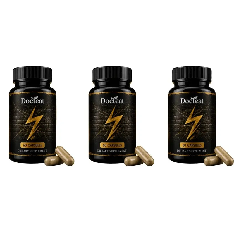 Docteat Men's Energy & Vitality Capsules with B6 D3 Zinc Ashwagandha L-Citrulline Panax Ginseng Daily Support 60 Capsules — image 9