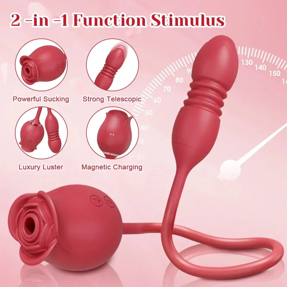 Vibrador de sucção de rosa para mulheres, estimulador de clitóris, ponto g, vibrador de impulso, masturbador feminino, massagem, brinquedo sexual adulto — image 4