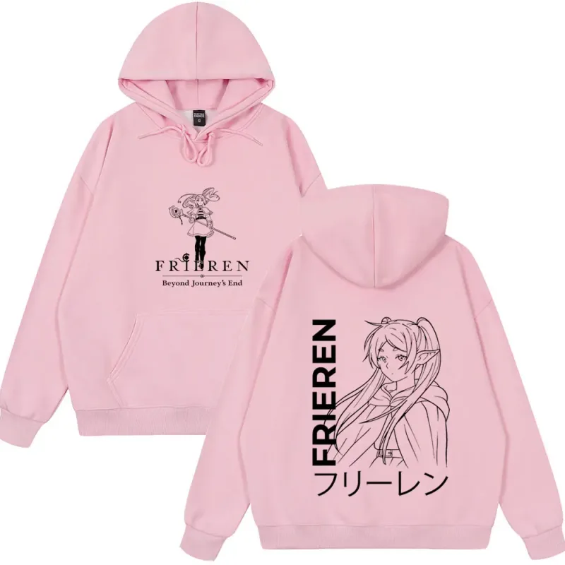 Anime Frieren: Beyond Journey's End Hoodies Men's Women Clothing Fashion Harajuku Tops Couple Style Wears Winter Fleeece Clothes — image 6