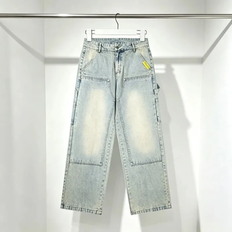 New Jeans Men Retro Cough Syrup Jeans Streetwear Men Women Loose Casual Denim Trousers — image 10