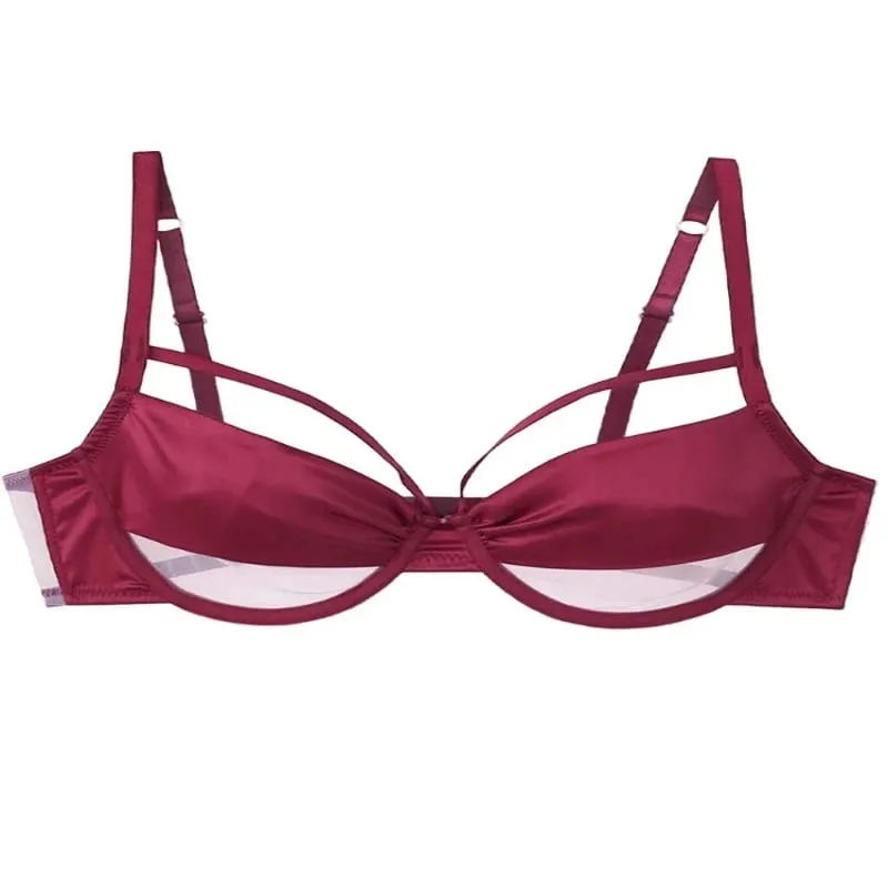 Ladies New Thin Cup Slimming Lingerie Set Soft underwire Push Up Bra Minimizing Effect Gathers Side Bulge Anti Sagging Soft — image 8