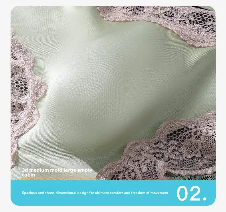 3 Pack Male Full Lace Side Briefs Ice Silk Satin 3D Molded Pouch Mid Rise Soft Smooth Men Underpants — image 9