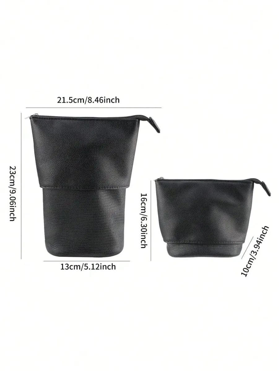 Large Capacity Foldable Standing Makeup Brush Bag Professional Tool Storage Pouch For 100 Brushes Portable Cosmetic Bag — image 3