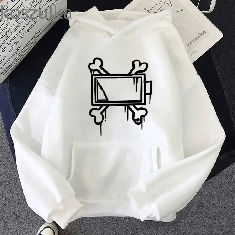 Cool Game Murder Cosplay Hoodie Drones Uzi Doorman Costume Unisex Bone Print Sweatshirt Casual Long Sleeve Hoodies Clothes