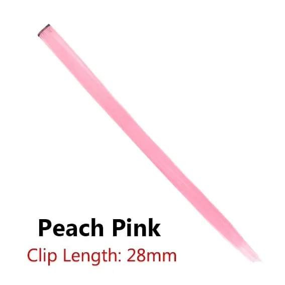 12 Colors Straight Curly Hair Synthetic Hairpieces Clip-In One Piece Pure Color Synthetic Hair Extension Pieces — image 16