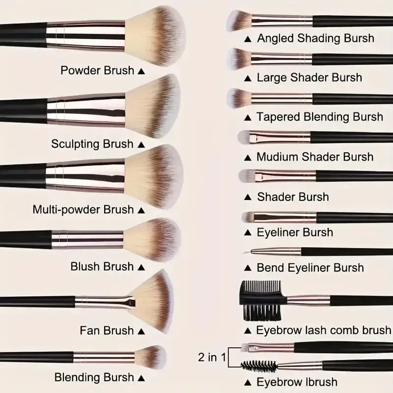 NEUE 3-20PCS Make-Up Pinsel Set Lidschatten Foundation Concealer Blending Rouge Pinsel Weichen, Flauschigen Frauen Schönheit werkzeug Weihnachten Geschenk — image 2