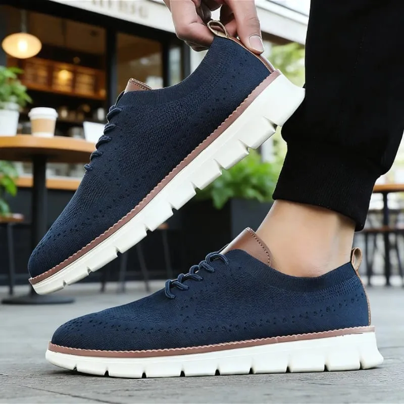 Fashion Men's Casual Shoes Breathable Minimalist Shock-Absorbing Lace-Up Walking Shoes Comfortable Casual Travel Sneakers Men — image 3