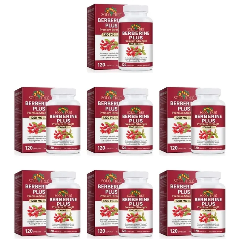Berberine Plus Kapsler 1200mg Berberin HCl Metabolisme og fordøjelsessystemets tarmsundhed 120 kapsler — image 13