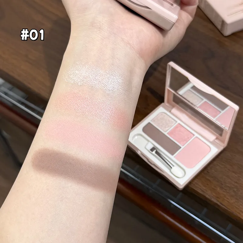 ART VALUE 4 Colors Eyeshadow Palette Glitter Pearlescent Matte Eye Shadow Shimmer Makeup Lasting Eye Makeup Contouring Highlight — image 5