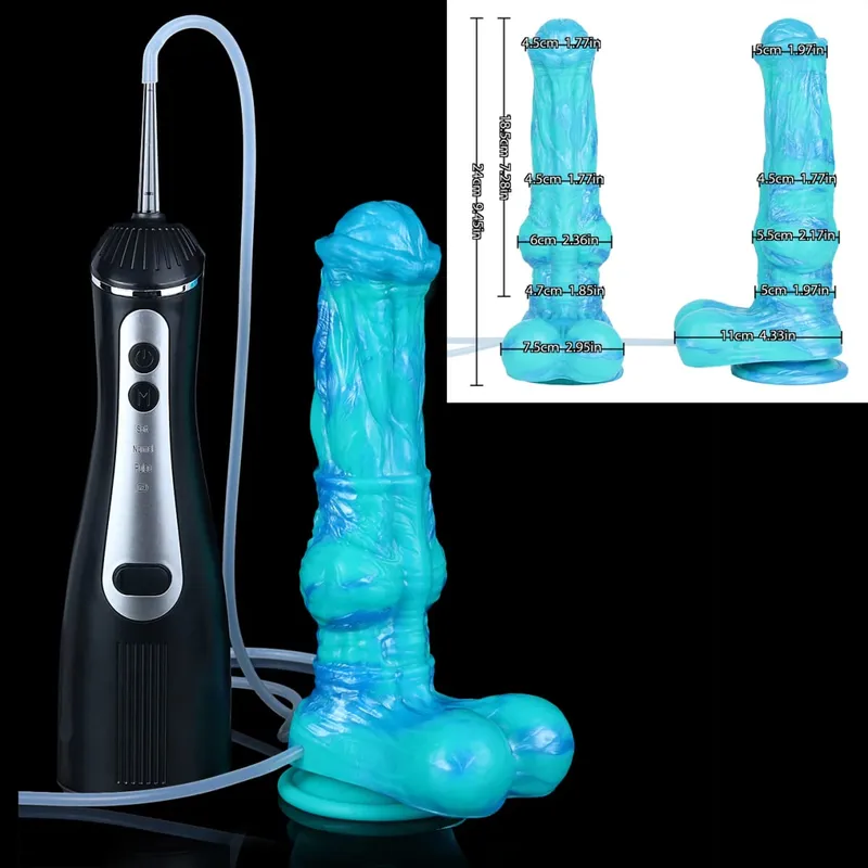 Silicone Electric Squirting Fantasy Dildos με βεντούζα Μασάζ προστάτη εκσπερμάτωσης πέους σεξουαλικά παιχνίδια για γυναίκες άνδρες — image 28