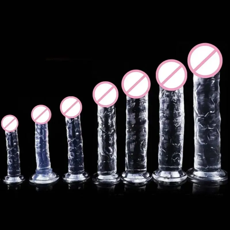 Transparent Big Dick 13 Sizes Realistic Jelly Dildo Women Gay Anal Sex Toys Soft Clitoris Vaginal Masturbators Penis Suction Cup — image 4