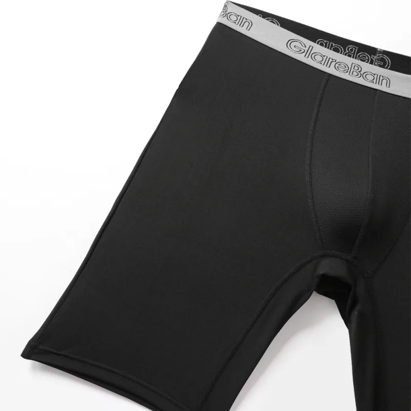 4 Stück gemischte Farben, schnell trocknende Boxershorts mit langem Bein, Unterhose, Unterwäsche für Zuhause und Sport, hochwertige Herrenhöschen — image 20
