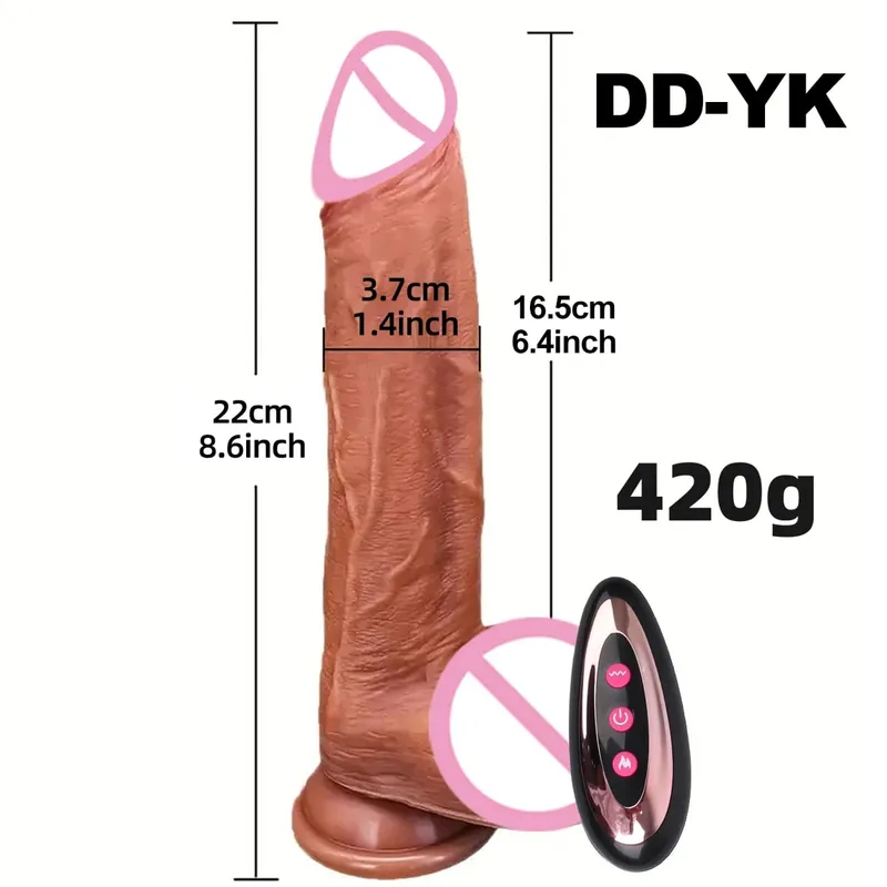 Gerçekçi Yapay Penis Vibratör Kablosuz Uzaktan Dönen Penis Vantuz G-spot Klitoris Stimülatörü Seks Oyuncakları Teleskopik Titreşimli Yapay Penis — image 12