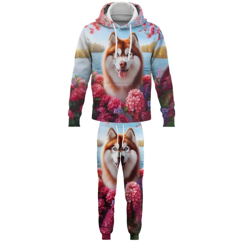Fashion Animals Dog 3D Printed Autumn Hoodie Suit Men Sweatshirts Sweatpants Casual Two Piece Tracksuit Set Men's Clothing — image 7