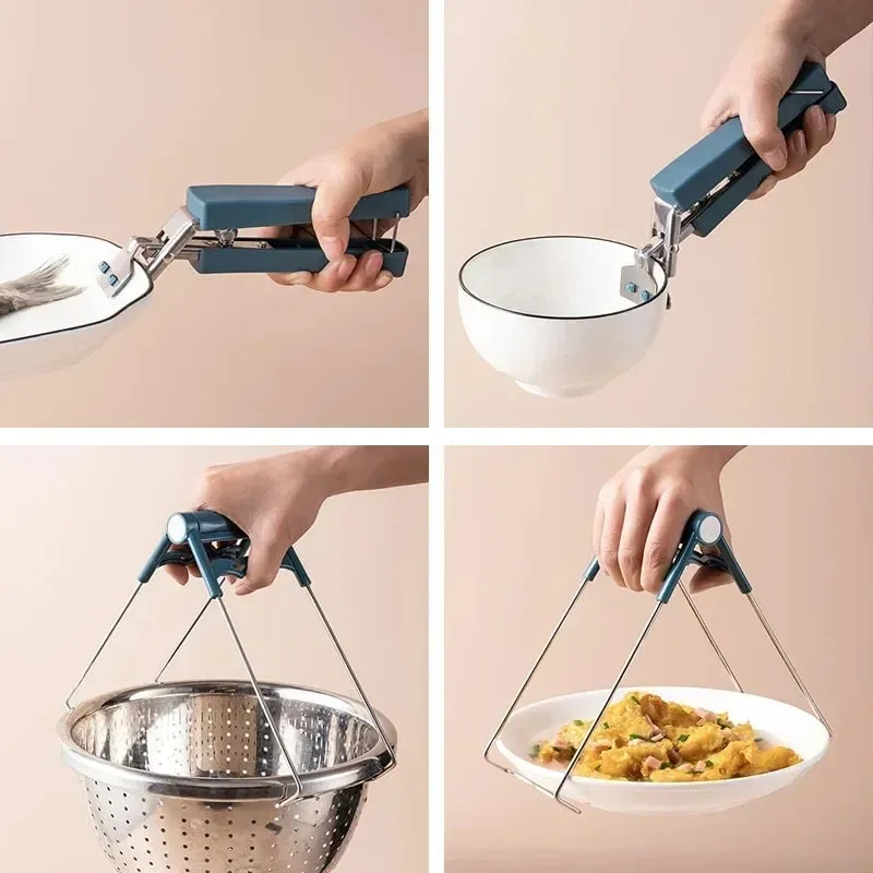 Heat Resistant Pot Clip Bowl Lifter Tongs Non Slip Kitchen Tool for Air Fryer Microwave Instant Pot Steaming Plates Home Use Set — image 3