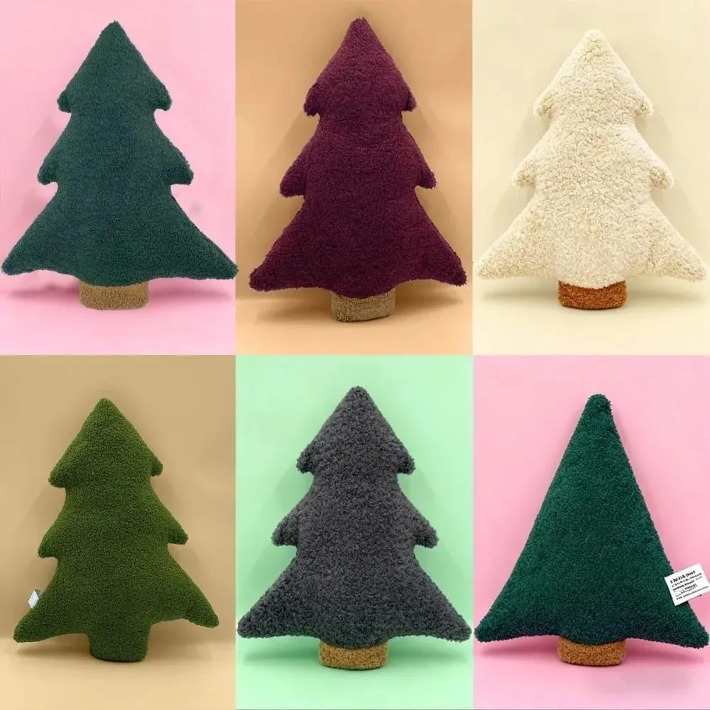 Cute 40cm Christmas Tree Pillow Soft Stuffed Plush Pillow Festive Decor Pillow Home Decor — image 2