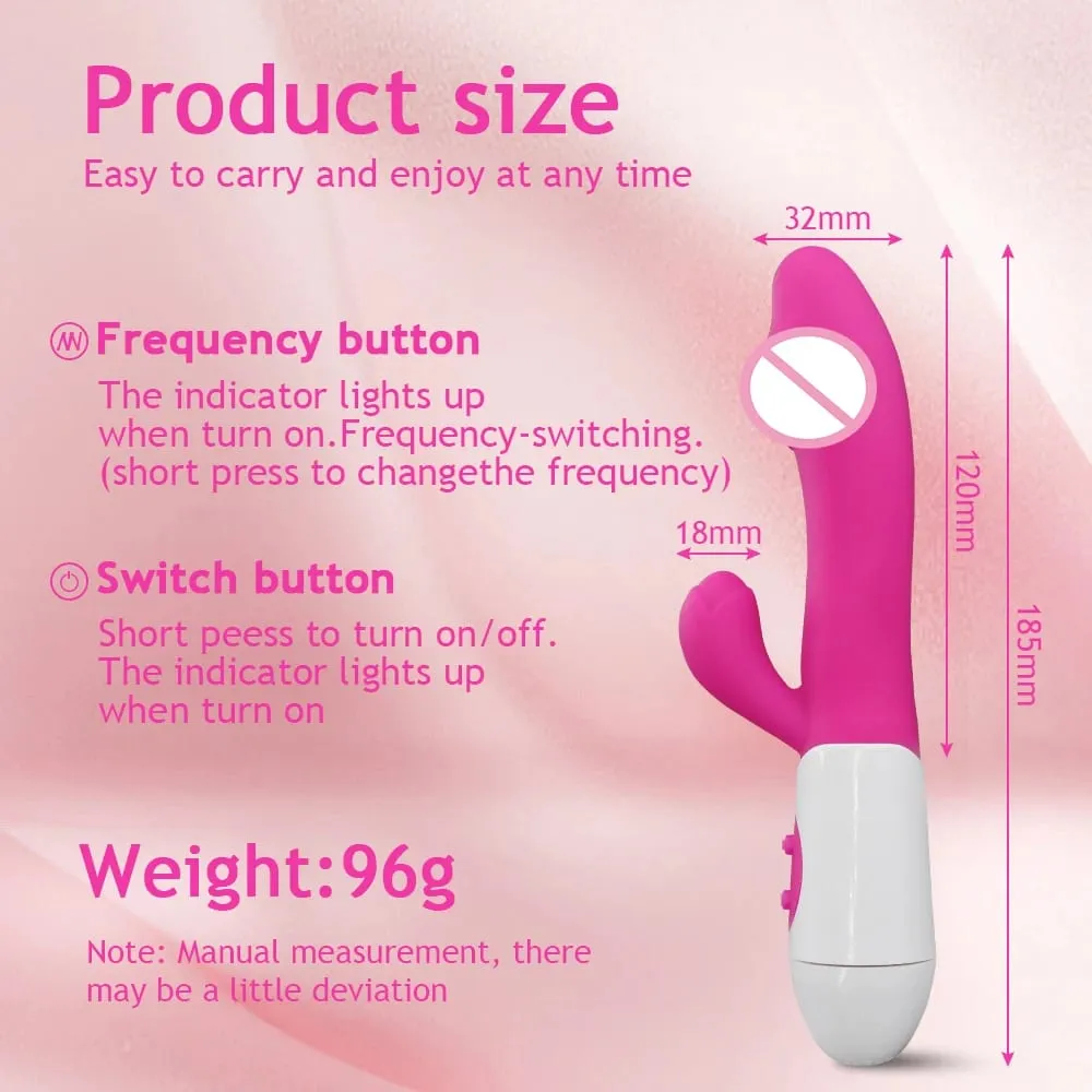 G Spot Silicone Rabbit Vibrator with Dual Vibration Clitoral Stimulator 10 Speed Adult Sex Toy for Women — image 2