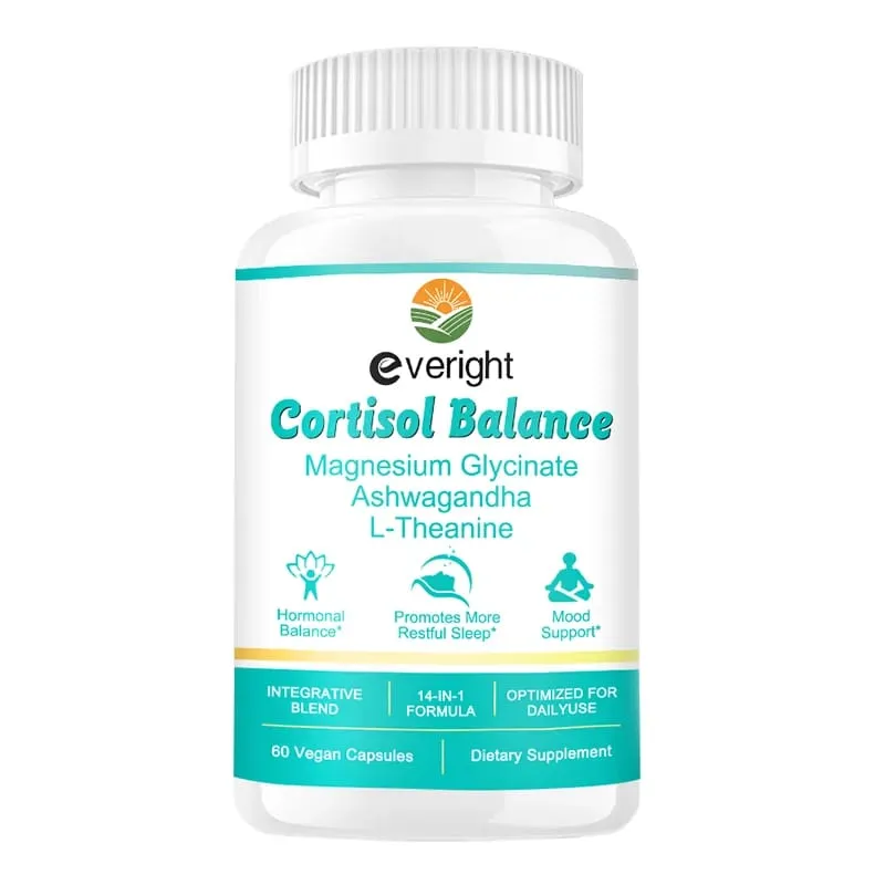 Suplemen Kortisol dengan Ashwagandha L-Theanine & Magnesium Glycinate – 14-dalam-1 untuk Menghilangkan Tekanan Keseimbangan Mood & Kesihatan Tidur