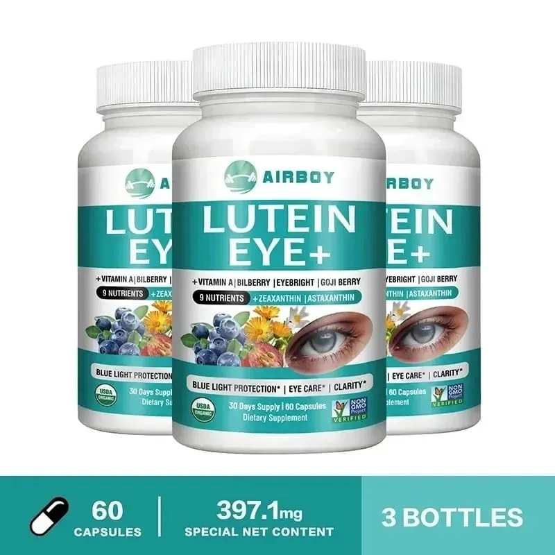 Lutein Eye - Supports Eye Health Reduces Eye Fatigue and Dry Eyes Reduce Blue Light Damage - with Astaxanthin Vitamin A Bilberry — image 11