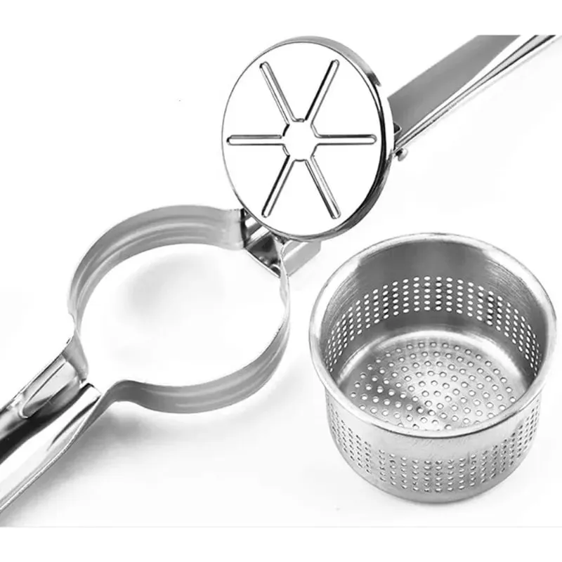 Potato Masher Kitchen Gadget Food Grade Stainless Steel Crusher Fruit and Vegetable Juicer Ergonomic Comfort Handle — image 3