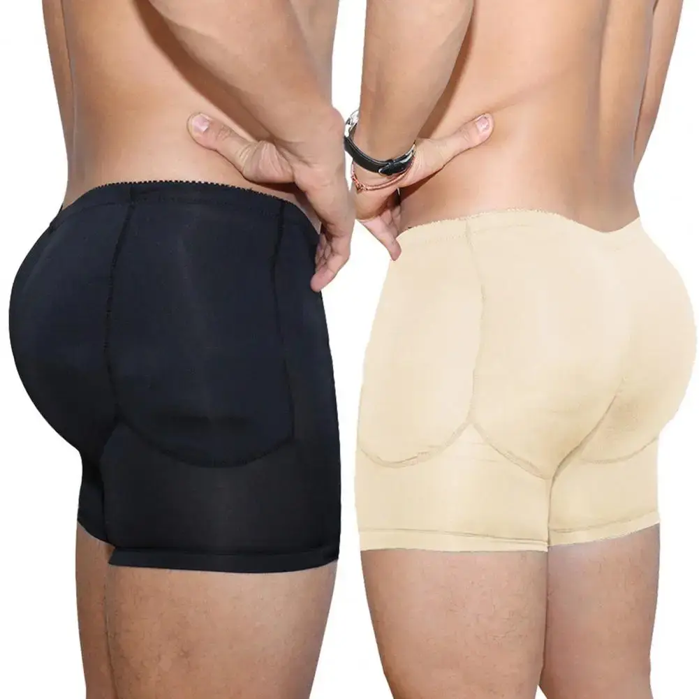 Sexy falso bunda acolchoada boxers homens cuecas almofada de enchimento shapewear bunda grossa levantada natural boxers roupa interior levantador de bunda — image 2