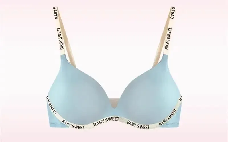 New Dopamine Color Seamless Wireless Bra Set Push Up Gather Sexy Lingerie Panties Underwear For Women 32‑38AB bra set — image 9