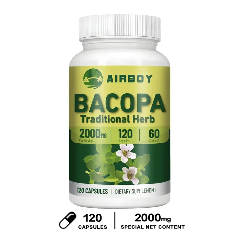 תמצית Bacopa Monnieri - עוזרת לחשיבה ברורה ומשפרת זיכרון עיכוב הזדקנות תוספי תזונה