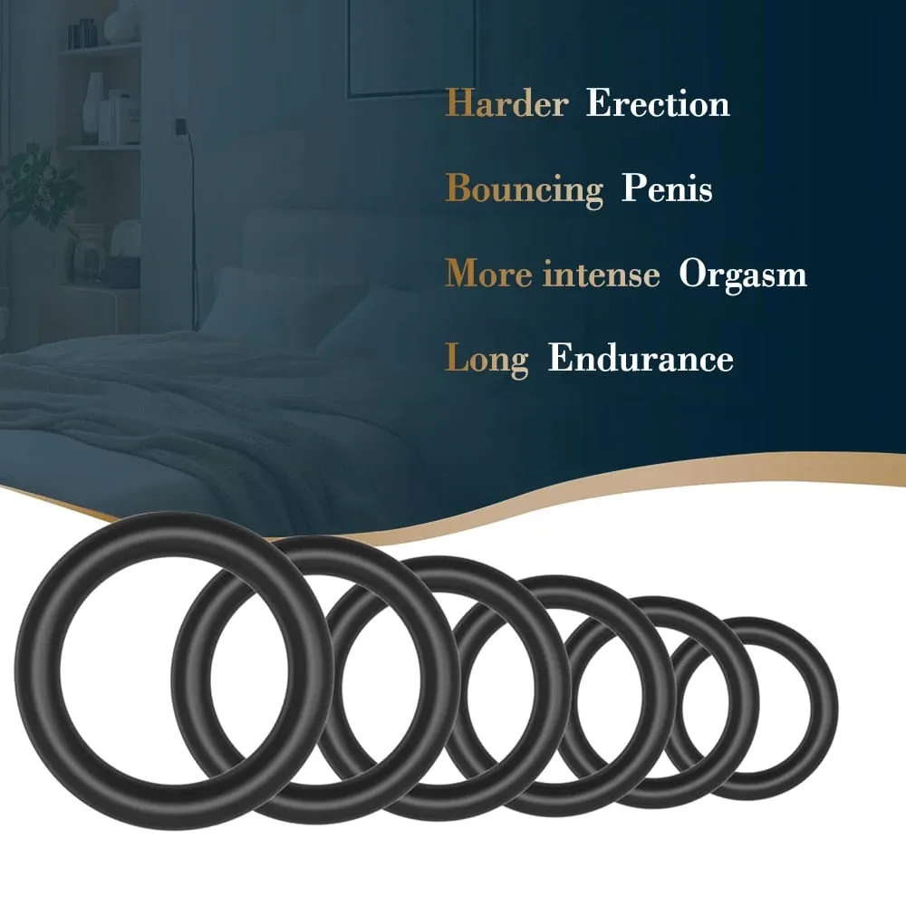 Sex Toys Penis Ring Silicone Cock Rings for Men 3/4/8 Sizes Cockring Cock Sexual Stimulation Couples Sex Toys Stretchy Cock 18+ — image 2