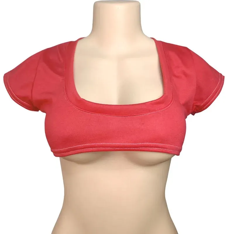 Solid Tank Tops Sexy Crop Vest Solid Harajuku Korean Female Short Sleeve Club Party Nightwear Summer Women Tops — image 6